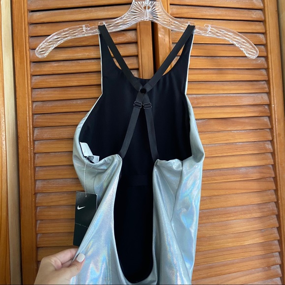 NEW Nike Flash Iridescent High Neck One Piece Swim - Picture 6 of 9